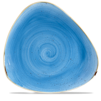 31.1cm Stonecast Cornflower Blue Triangle Plate