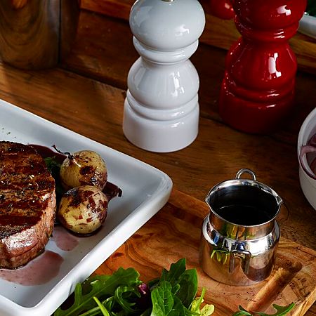 steak square plate churn grinder