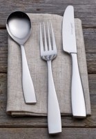 Square Premium Knife, Fork and Spoon.
