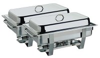 2 x Full Size 1-1 Chafing Dishes Complete 