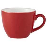 Red Porcelain Bowl Shaped Espresso Cup