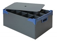 Bar Glass Storage Box for 15 x Pint Glass or Large Wine Glass shown with lid (available separately)