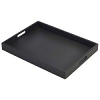 Solid Black Butler Tray 