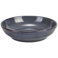 Rustic Stoneware Round Coupe Bowl in BLUE