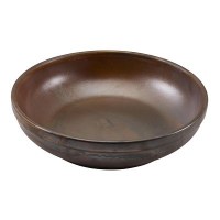 Rustic Copper Terra Porcelain Coupe Bowl