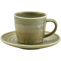 Matt Grey Terra Porcelain Cups and Saucer