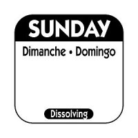 SUNDAY Dissolving Food Day Label