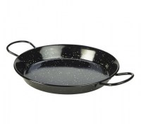 Black Enamel Paella Pan