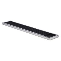 Rubber Rubber Bar Mat with Stainless Steel Frame