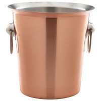 Copper Finish Wine Bucket with Ring Handles