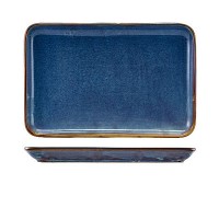 Aqua Blue Terra Porcelain Rectangular Platter 