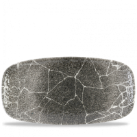 Kintsugi Reverse Quartz Black Oblong Plate