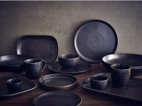 Black Terra Porcelain Rectangular Plate
