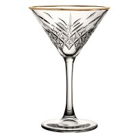 Timeless Vintage Gold Martini Glasses 8oz / 23cl