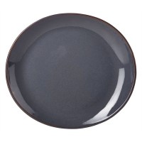 Rustic Stoneware Oval Plate in BLUE
