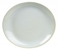 Rustic Stoneware Oval Plate in WHITE