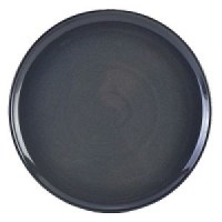 Rustic Stoneware Round Pizza Plate in BLUE