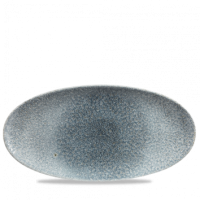 Churchill Raku Topaz Blue Oval Chef's Plate