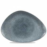 Raku Topaz Blue Chef Triangle Plate