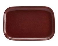 Rustic Stoneware Rectangular Plate in RED