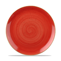 26cm Stonecast Berry Red Coupe Plate