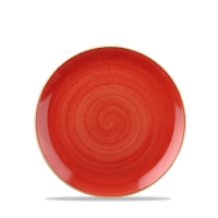16.5cm Stonecast Berry Red Coupe Plate