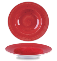 28cm Stonecast Berry Red Wide Rim Bowl