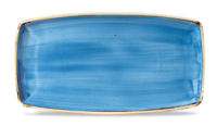 35cm Stonecast Cornflower Blue Oblong Plate