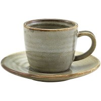 Terra Porcelain Grey Cup and Saucer