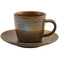 Copper Terra Stoneware Cup and Saucer