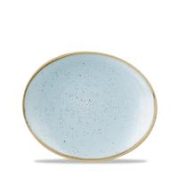 19.2cm Stonecast Duck Egg Blue Oval Plate