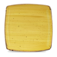 26.8cm Stonecast Mustard Seed Yellow Square Plate