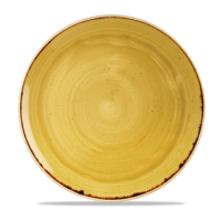 28.8cm Stonecast Mustard Seed Yellow Coupe Plate