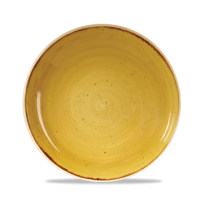 24.8cm Stonecast Mustard Seed Yellow Coupe Bowl