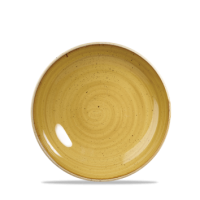 16.5cm Stonecast Mustard Seed Yellow Coupe Plate