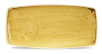 29.5cm Stonecast Mustard Seed Yellow Oblong Plate