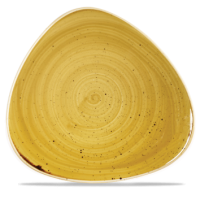 31.1cm Stonecast Mustard Seed Yellow Triangle Plate