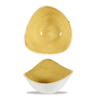 18.5cm Stonecast Mustard Yellow Triangle Bowl