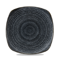 25.2cm Charcoal Black Square Plate