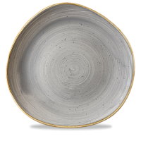 28.6cm Stonecast Peppercorn Grey Organic Round Plate