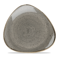 26.5cm Stonecast Peppercorn Grey Triangle Plate