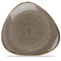 31.1cm Stonecast Peppercorn Grey Triangle Plate