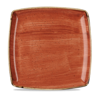26.8cm Stonecast Spiced Orange Square Plate
