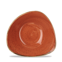 18.5cm Stonecast Spiced Orange Triangle Bowl