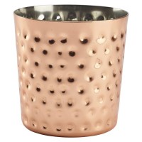 42cl Copper Plated Hammered Serving Cup