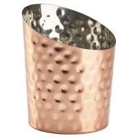 Copper Plated Hammered Angled Cone