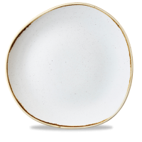 28.6cm Stonecast Barley White Organic Round Plate
