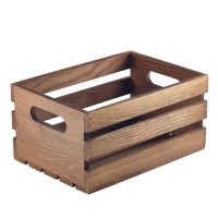 Dark Rustic Wooden Crate