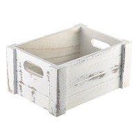 Rustic White Wooden Crate