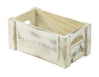 270x160x120mm White Wash Wooden Crate
